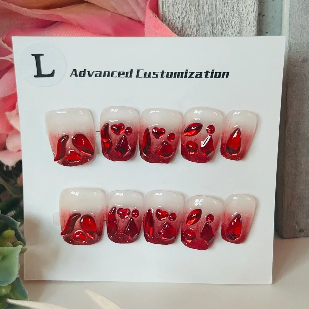 Red Ombre Press-On Nails
